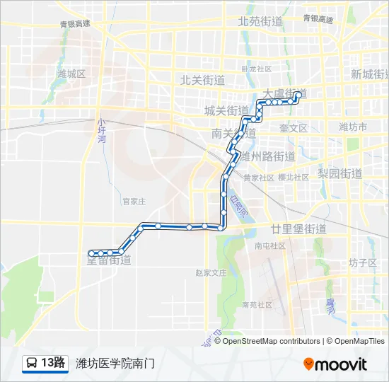 13路 Bus Line Map