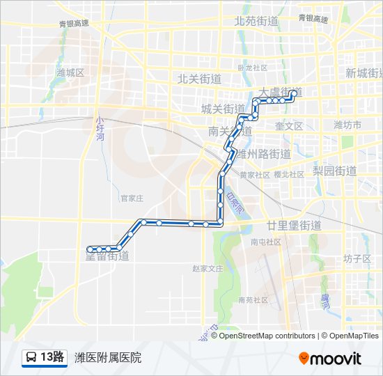 公交13路的线路图