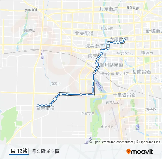 13路 Bus Line Map