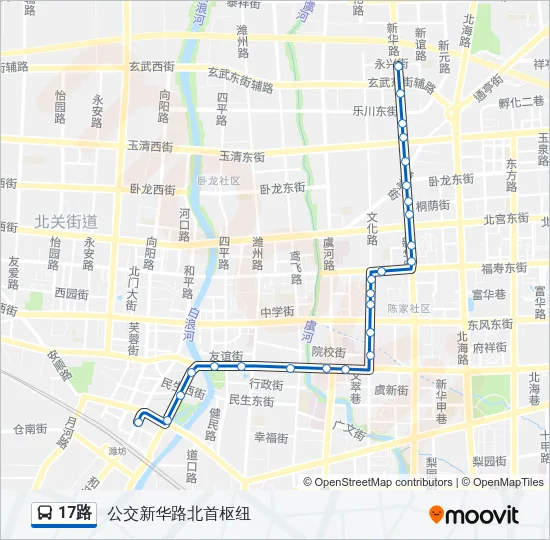 17路 Bus Line Map