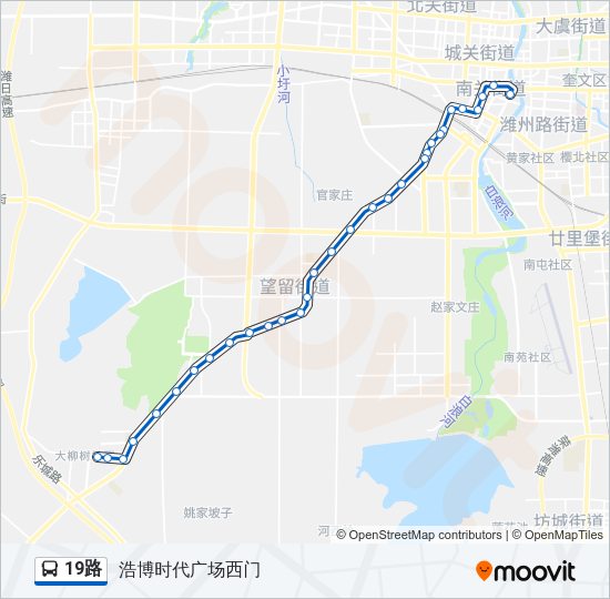 公交19路的线路图