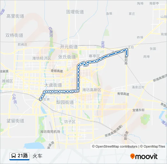 21路 Bus Line Map