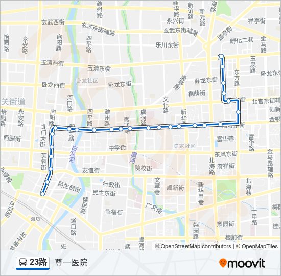 公交23路的线路图