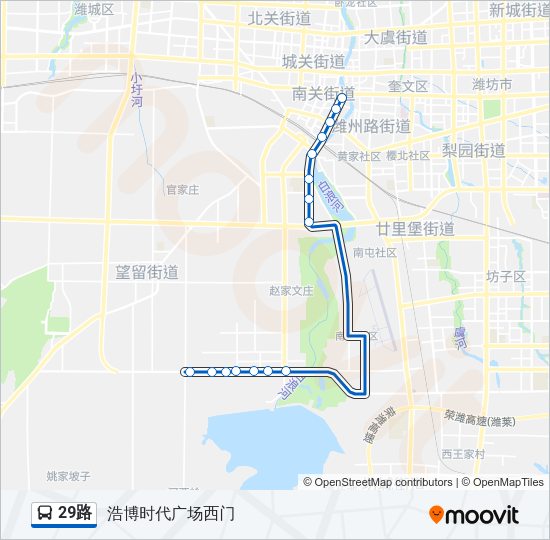 公交29路的线路图