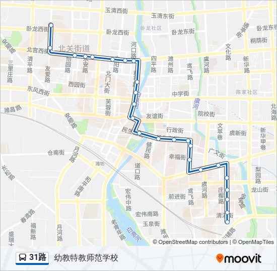 公交31路的线路图