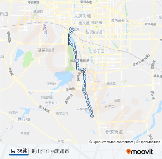 公交36路的线路图