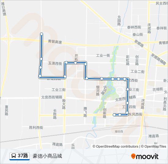 公交37路的线路图