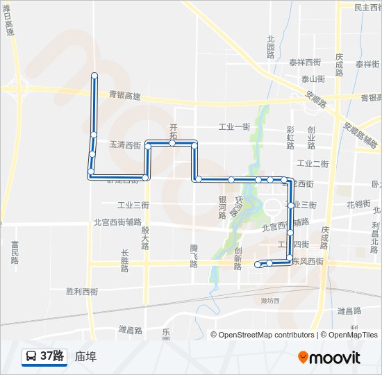 公交37路的线路图