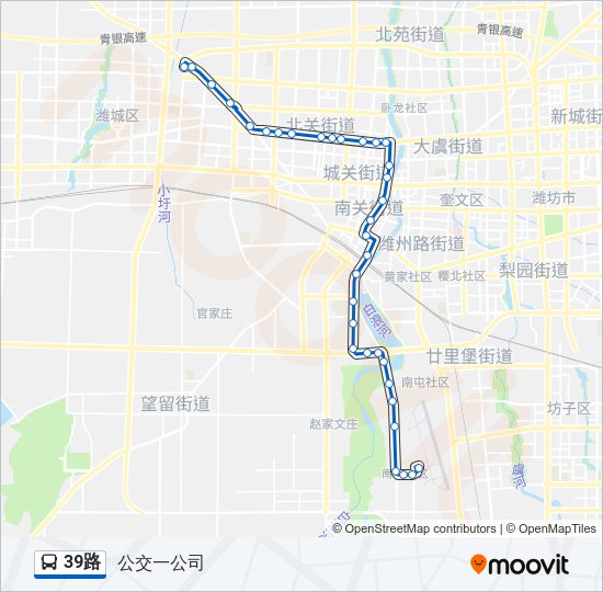 公交39路的线路图