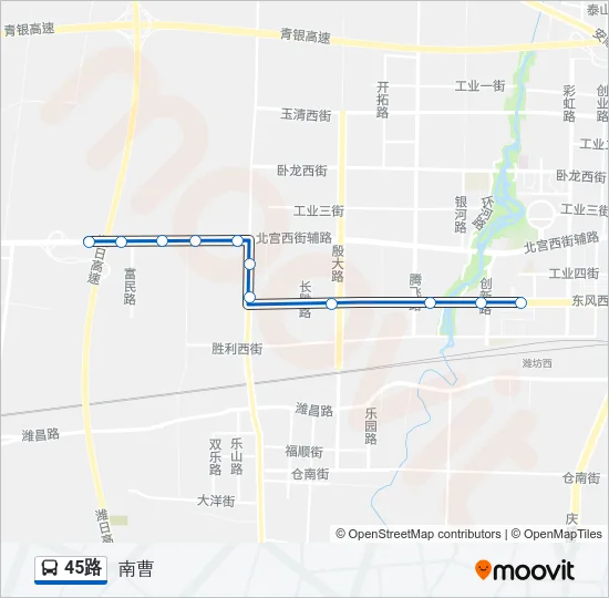 45路 Bus Line Map