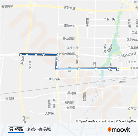 45路路线:日程,站点和地图