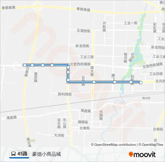 45路 Bus Line Map