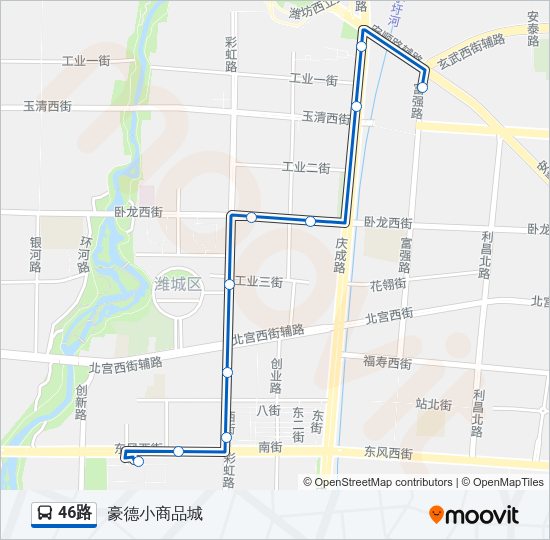 公交46路的线路图