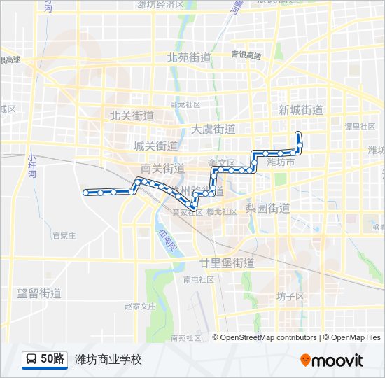 公交50路的线路图
