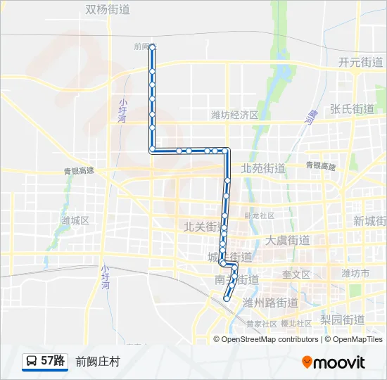 57路 Bus Line Map