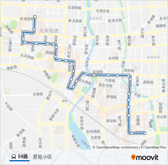 公交59路的线路图
