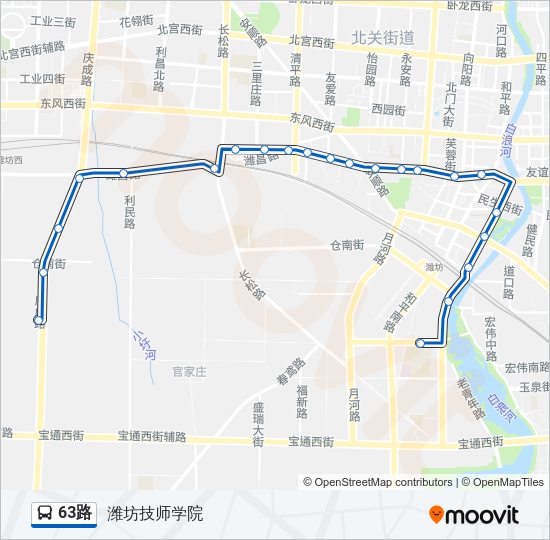 公交63路的线路图
