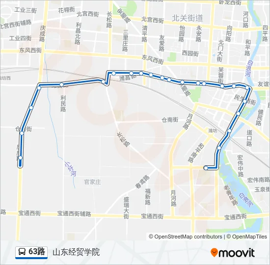 63路 Bus Line Map