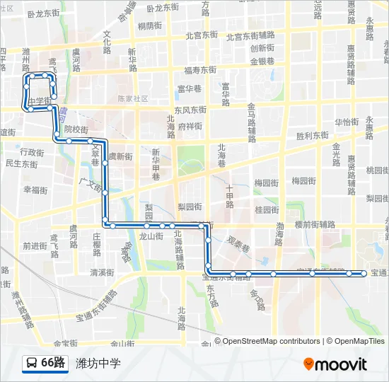 66路 Bus Line Map