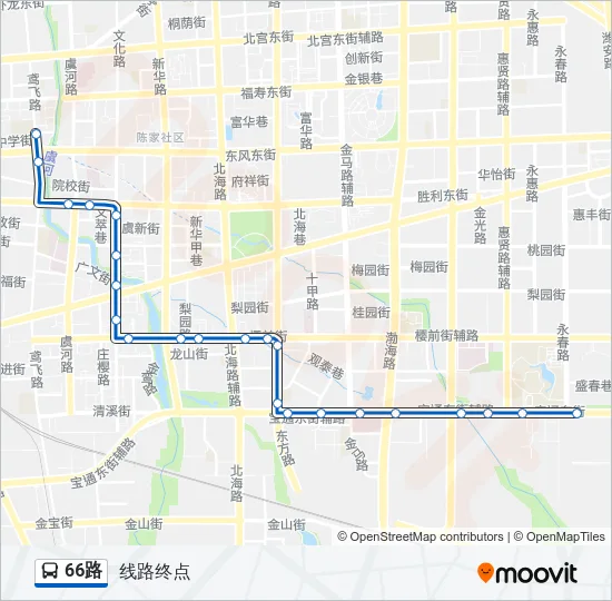 66路 Bus Line Map