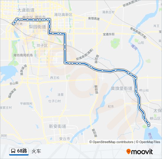 公交68路的线路图