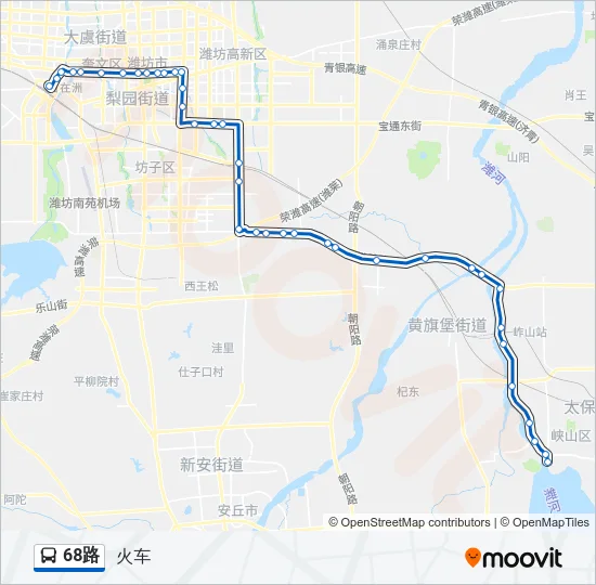 68路 Bus Line Map