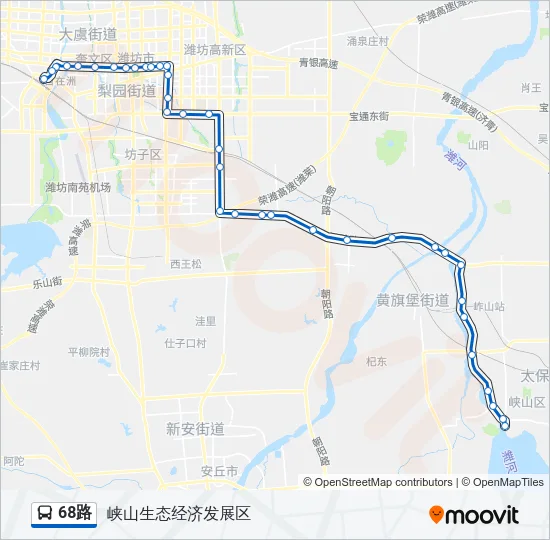 68路 Bus Line Map