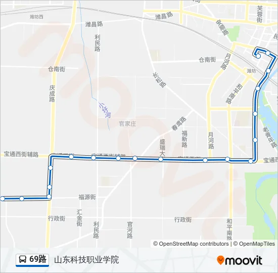 69路 Bus Line Map