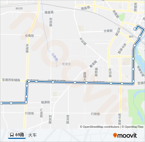 公交69路的线路图