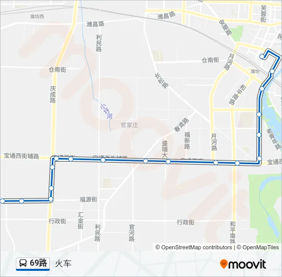 69路 Bus Line Map
