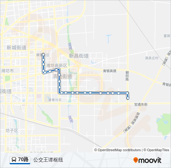 公交70路的线路图