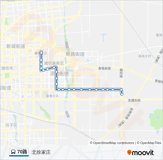 70路 Bus Line Map