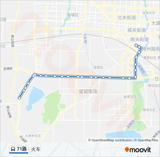 71路 Bus Line Map
