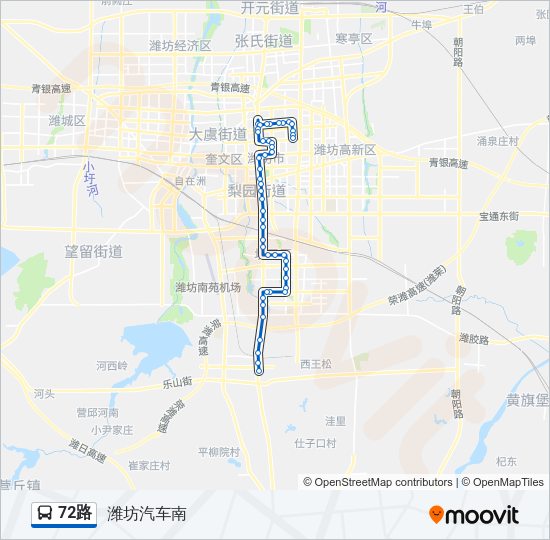 公交72路的线路图