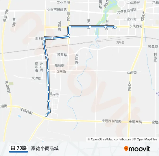 73路 Bus Line Map