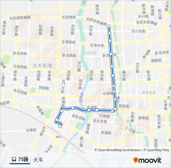 75路 Bus Line Map