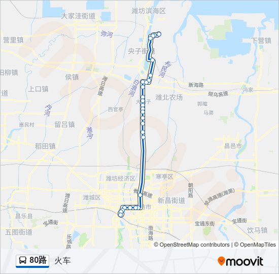 公交80路的线路图