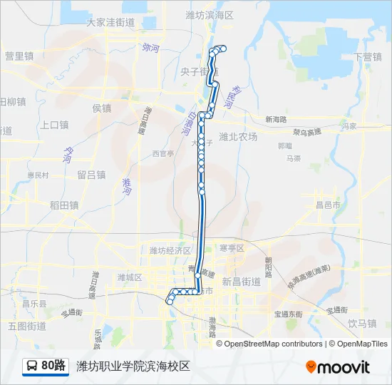 80路 Bus Line Map