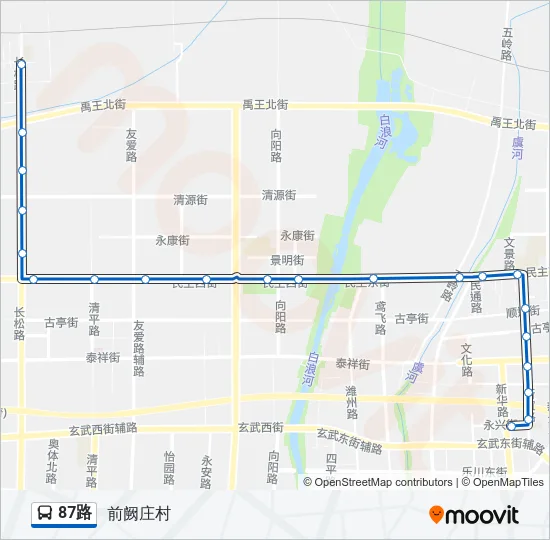 87路 Bus Line Map