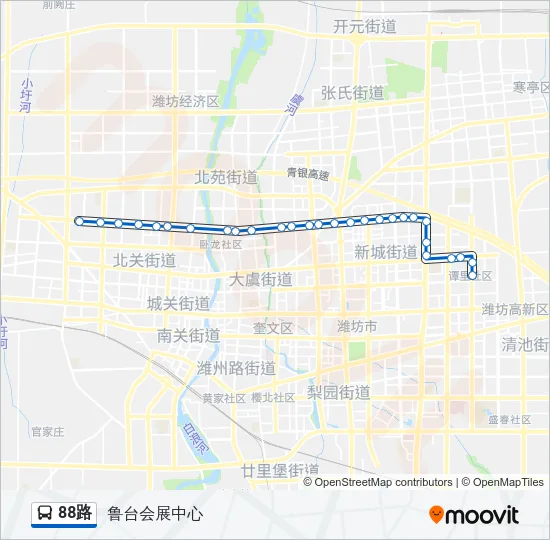 88路 Bus Line Map