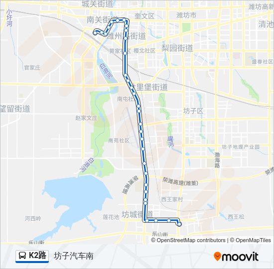 公交K2路的线路图