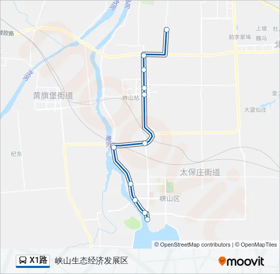 X1路 Bus Line Map
