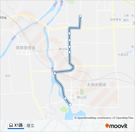 X1路 Bus Line Map