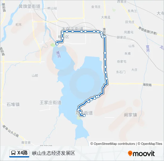 X4路 Bus Line Map