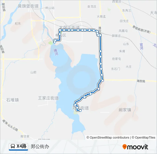 X4路 Bus Line Map