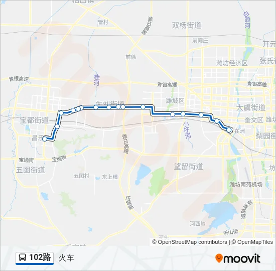 102路 Bus Line Map