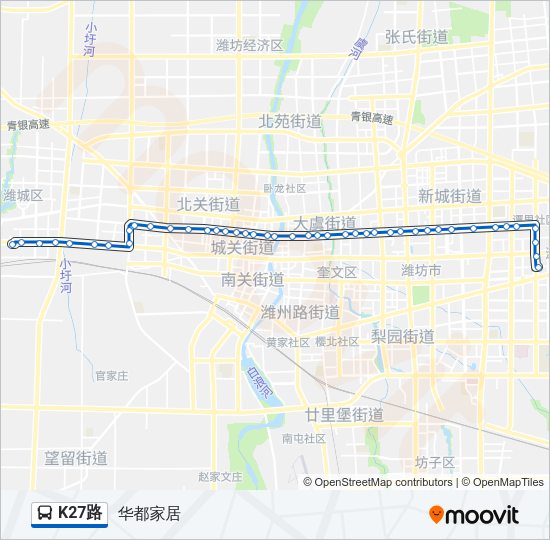 公交K27路的线路图