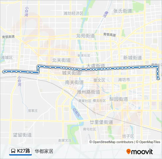 公交K27路的线路图