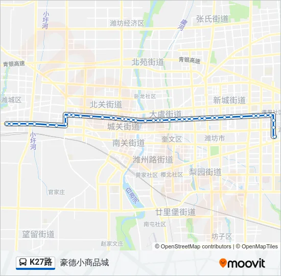公交K27路的线路图
