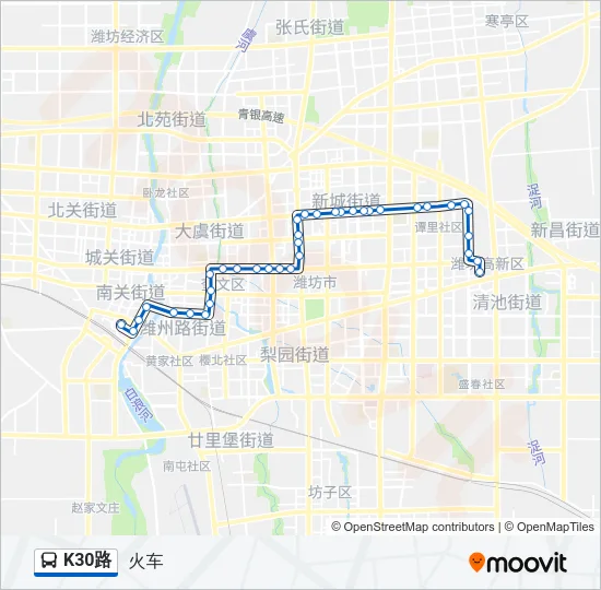 K30路 Bus Line Map